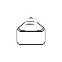 vector de símbolo de correo electrónico. icono de línea de correo