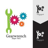 Gearwrench vector icon background template