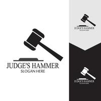 Hammer of a judge icon vector