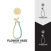 Flower vase vector icon