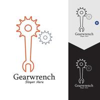 Gearwrench vector icon background template