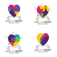 ilustración de icono de vector de corazón de color