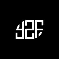 YZF letter logo design on black background. YZF creative initials letter logo concept. YZF letter design. vector
