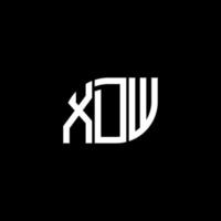 diseño de logotipo de letra xdw sobre fondo negro. xdw concepto creativo del logotipo de la letra de las iniciales. diseño de letras xdw. vector