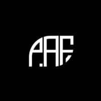 diseño de logotipo de letra paf sobre fondo negro.concepto de logotipo de letra inicial creativa paf.diseño de letra vectorial paf. vector