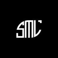 SML letter logo design on black background. SML creative initials letter logo concept. SML letter design. vector