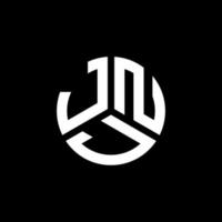 JNJ letter logo design on black background. JNJ creative initials letter logo concept. JNJ letter design. vector