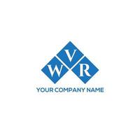 WVR letter logo design on white background.  WVR creative initials letter logo concept.  WVR letter design. vector