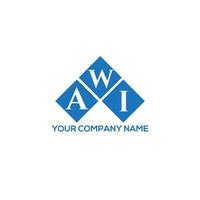 AWI creative initials letter logo concept.  AWI letter design. AWI letter logo design on white background.  AWI creative initials letter logo concept.  AWI letter design. vector