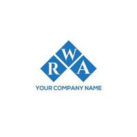 RWA letter design.RWA letter logo design on white background. RWA creative initials letter logo concept. RWA letter design.RWA letter logo design on white background. R vector