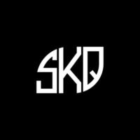 Diseño de letras skq. Diseño de logotipo de letras skq sobre fondo negro. concepto de logotipo de letra de iniciales creativas skq. Diseño de letras skq. Diseño de logotipo de letras skq sobre fondo negro. s vector