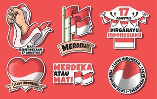 Indonesian Independence Day Set vector
