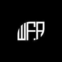 WFA letter logo design on black background. WFA creative initials letter logo concept. WFA letter design. vector