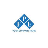 FPE letter logo design on white background. FPE creative initials letter logo concept. FPE letter design. vector