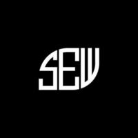 SEW letter logo design on black background. SEW creative initials letter logo concept. SEW letter design. vector
