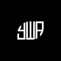 YWA letter design.YWA letter logo design on black background. YWA creative initials letter logo concept. YWA letter design.YWA letter logo design on black background. Y vector