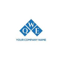 QWE letter logo design on white background. QWE creative initials letter logo concept. QWE letter design. vector