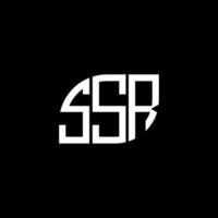 diseño del logotipo de la letra ssr sobre fondo negro. concepto de logotipo de letra de iniciales creativas ssr. diseño de carta ssr. vector
