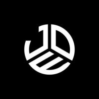 diseño del logotipo de la letra joe sobre fondo negro. concepto de logotipo de la letra de las iniciales creativas de joe. diseño de letras joe. vector