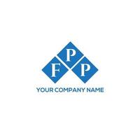diseño de logotipo de letra fpp sobre fondo blanco. concepto de logotipo de letra de iniciales creativas fpp. diseño de letras fpp. vector