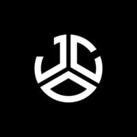JCO letter logo design on black background. JCO creative initials letter logo concept. JCO letter design. vector