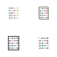 abacus icon vector background