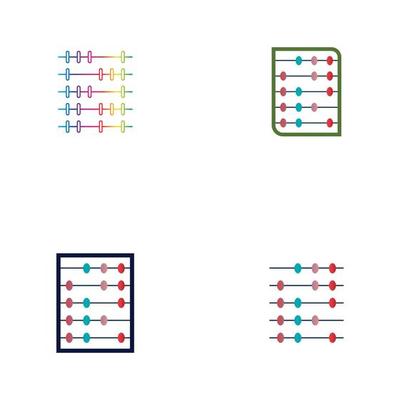 abacus icon vector background