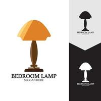 Bedroom lamp vector icon background