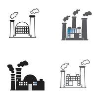 FACTORY BUILDING ICONS VECTOR