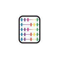 abacus icon vector background
