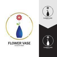 Flower vase vector icon