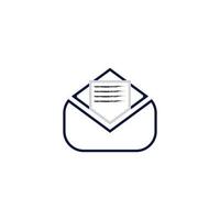 E-mail symbol vector. Mail line icon vector