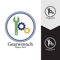 Gearwrench vector icon background template