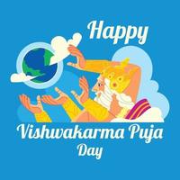 Vishwakarma Puja Day Concept Art vector