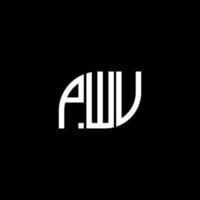 PWV letter logo design on black background.PWV creative initials letter logo concept.PWV vector letter design.