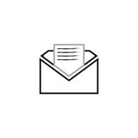 E-mail symbol vector. Mail line icon vector