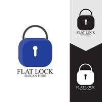 Flat lock icon vector background
