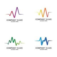 Pulse line ilustration vector template