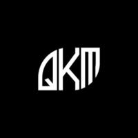diseño de logotipo de letra qkm sobre fondo negro.qkm iniciales creativas concepto de logotipo de letra.diseño de letra vectorial qkm. vector