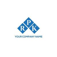 diseño de logotipo de letra rpk sobre fondo blanco. concepto de logotipo de letra de iniciales creativas rpk. diseño de letras rpk. vector