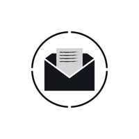 vector de símbolo de correo electrónico. icono de línea de correo