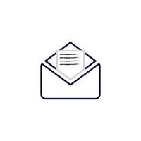 E-mail symbol vector. Mail line icon vector