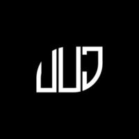 . Diseño de letras uuj. Diseño de logotipo de letras uuj sobre fondo negro. uuj creative iniciales carta logo concepto. Diseño de letras uuj. Diseño de logotipo de letras uuj sobre fondo negro. tu vector