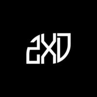 ZXD letter logo design on black background. ZXD creative initials letter logo concept. ZXD letter design. vector