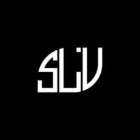 SLV letter logo design on black background. SLV creative initials letter logo concept. SLV letter design. vector