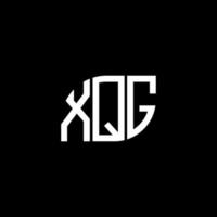 diseño de letras xqg. diseño de logotipo de letras xqg sobre fondo negro. concepto de logotipo de letra de iniciales creativas xqg. diseño de letras xqg. diseño de logotipo de letras xqg sobre fondo negro. X vector