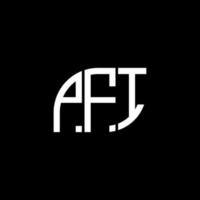 PFI letter logo design on black background.PFI creative initials letter logo concept.PFI vector letter design.
