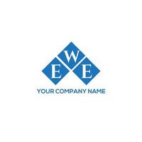 EWE letter logo design on white background.  EWE creative initials letter logo concept.  EWE letter design. vector