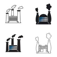 FACTORY BUILDING ICONS VECTOR