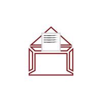E-mail symbol vector. Mail line icon vector
